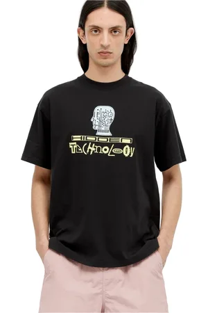 Brain Dead Top, Herre, Sort, S, Bomuld, Grafisk Print Tech T-Shirt