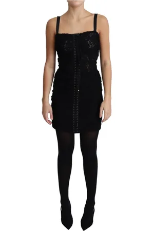 Dolce & Gabbana Kjole, Dame, Sort, 2XS, Summer Dresses