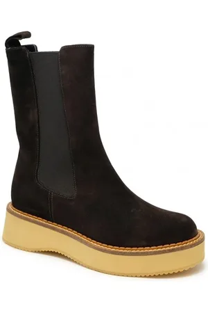 Paloma Barceló Sko, Dame, Brun, 37 EU, Brun Ruskind Ankelstøvler Fw23