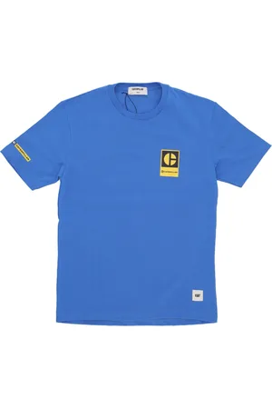 Caterpillar Top, Herre, Blå, M, Block C Logo Tee Skydiver