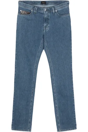 BRIONI Jeans, Herre, Blå, W36, Denim, Blå Slim-Fit Denim Jeans