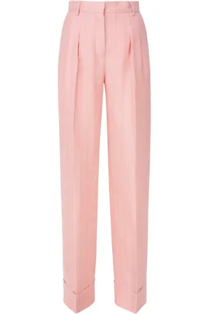 Andamane Bukser, Dame, Lyserød, M, Linned, Rosa Linnedblandingsbukser