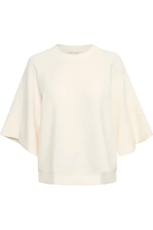INWEAR Sweathshirts & Hoodies, Dame, , M, Uld, Esteriw Tshirt Toppe T-shirts 30109367 Whisper White