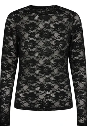 Liberté Top, Dame, Sort, L, Polyester, Blondebluse med lange ærmer