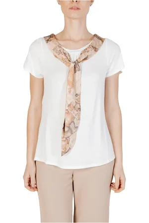 ALVIERO MARTINI 1A CLASSE Top, Dame, Hvid, S, Beige Kortærmet T-shirt