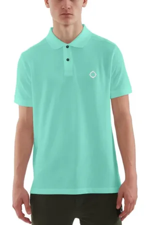 MA.STRUM Top, Herre, Grøn, S, Bomuld, SS Pique Polo Aquatic