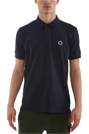 MA.STRUM Top, Herre, Blå, XL, Bomuld, Pique Polo Ink Navy