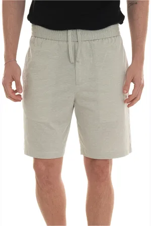 hindustrie Shorts, Herre, Grøn, M, Bomuld, Stribet Bermuda Shorts Elastisk Talje Jogging Stil