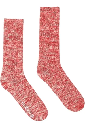 Universal Works Undertøj, unisex, Rød, M, Bomuld, Bryllupssokker
