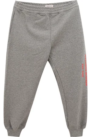 Alexander McQueen Bukser, Dame, Grå, S, Bomuld, Sporty Graffiti Logo Bukser