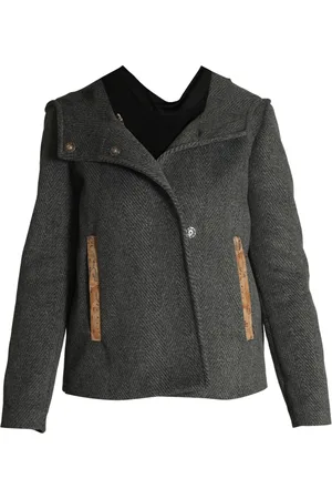 ALVIERO MARTINI 1A CLASSE Jakke, Dame, Grå, 2XS, Polyester, Tidløs Antracit Blouson Jakke