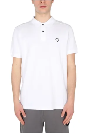 MA.STRUM Top, Herre, Hvid, XL, Bomuld, Regelmæssig fit polo