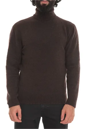 hindustrie Strik, Herre, Brun, 3XL, Polyester, Kashmir Turtleneck Pullover Slim Fit