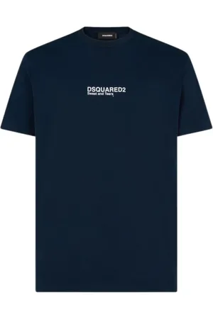 Dsquared2 Top, Herre, Blå, L, Bomuld, Cool Fit Rund Hals Kortærmet T-shirt