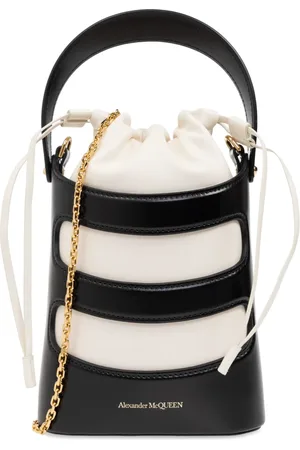 Alexander McQueen Taske, Dame, Hvid, ONE SIZE, Uld, Mini The Rise skuldertaske