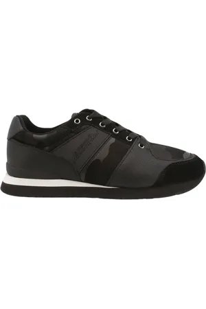 AUTOMOBILI LAMBORGHINI Sko, Herre, Sort, 40 EU, Læder, Metal Eyelet Round Toe Sneakers