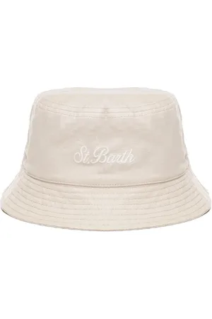 MC2 SAINT BARTH Tilbehør, Herre, , ONE SIZE, Bomuld, Hvid Linned Bomuld Fisker Hat