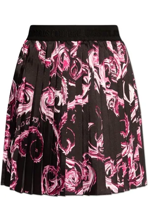 VERSACE Nederdel, Dame, Flerfarvet, XS, Uld, Plisseret nederdel