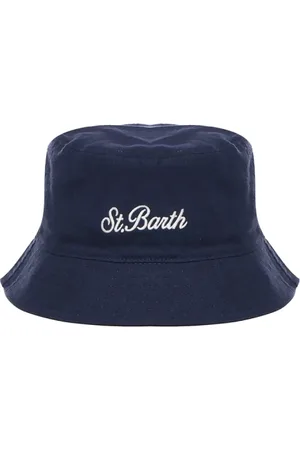 MC2 SAINT BARTH Tilbehør, Herre, Blå, ONE SIZE, Bomuld, Blå Linned Bomuld Fisker Hat