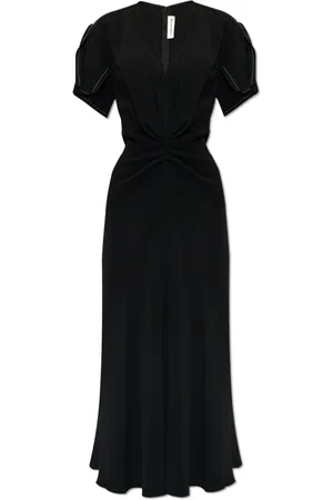 Victoria Beckham Kjole, Dame, Sort, 2XS, V-udskæring kjole