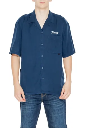 Tommy Hilfiger Skjorte, Herre, Blå, M, Blå Print Kortærmet Skjorte