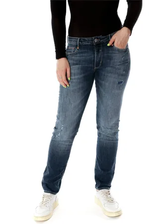 Le Temps des Cerises Jeans, Dame, Blå, W31, Cropped Boyfriend Midwaist Jeans