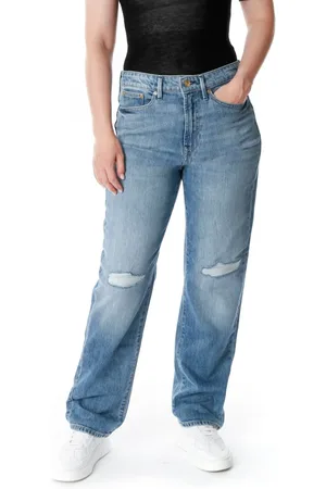 Denham Jeans, Dame, Blå, W28 L30, Denim, Højtaljede Straight Jeans