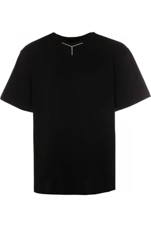 Y / PROJECT Top, Herre, Sort, M, Chrome Logo V-Neck T-Shirt