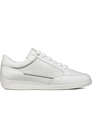 Geox Sko, Dame, Hvid, 41 EU, Uld, Hvide Sneakers til Kvinder