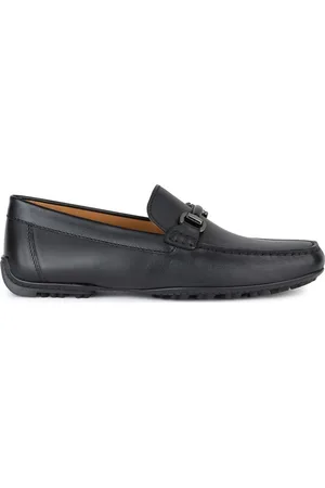 Geox Sko, Herre, Sort, 44 EU, Bomuld, Sorte Grip Moccasins til Mænd