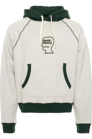 Brain Dead Sweathshirts & Hoodies, Herre, Hvid, XL, Bomuld, Logo Head Raglan Fleece Hoodie