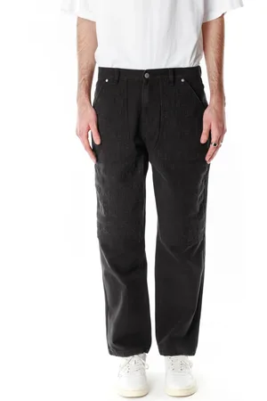 Pleasures Jeans, Herre, Sort, W34, Bomuld, Højtaljede Dobbelt Knæ Jeans