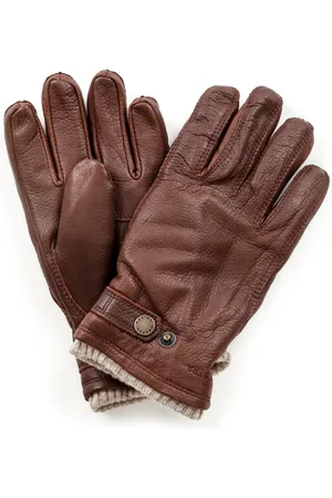Hestra Tilbehør, Herre, Brun, 7 IN, Læder, Læder Fleece Foret Handsker