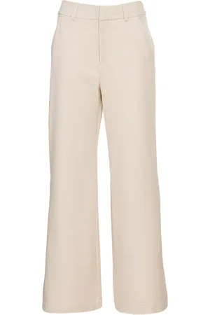 mbyM Bukser, Dame, , L, Polyester, Bred Ben Høj Talje Bukser