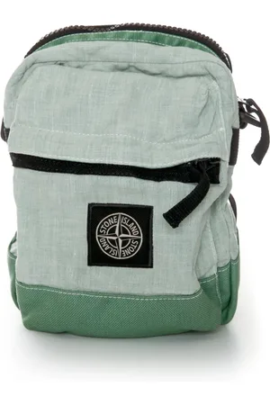 Stone Island Taske, Herre, Grøn, ONE SIZE, Nylon, Lille Messenger Taske med Justerbar Strop