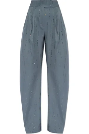 The Attico Bukser, Dame, Grå, 3XS, Polyester, Bukser med applikationer