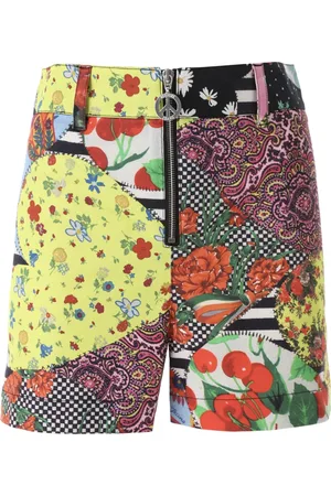 Moschino Shorts, Dame, Flerfarvet, XS, Bomuld, Patchwork Print Shorts