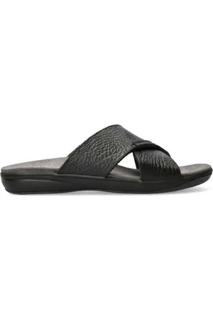 Mephisto Sko, Herre, Sort, 39 EU, Læder, Sort Læder Slide Sandal