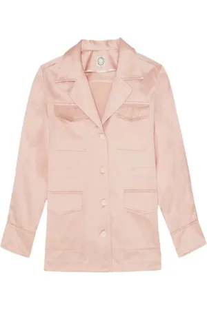 Inès de la Fressange Jakke, Dame, Lyserød, XS, Satin, Neva jacket in cotton satin