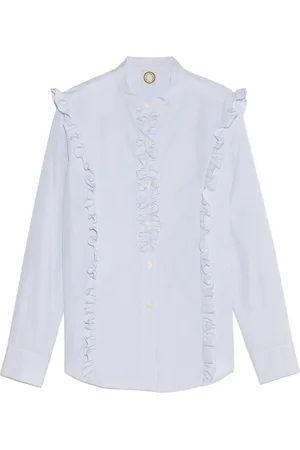 Inès de la Fressange Bluser & Skjorter, Dame, Blå, XS, Bomuld, Prairy bomuldsskjorte