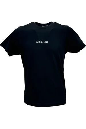 L.B.M. 1911 Top, Herre, Sort, M, Bomuld, Afslappet Bomulds T-Shirt