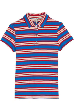 Inès de la Fressange Top, Dame, Flerfarvet, XS, Bomuld, Marie Jacob blå polo skjorte