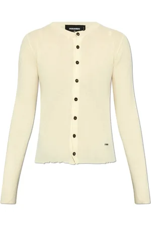 Dsquared2 Strik, Dame, Gul, M, Uld, Uld Cardigan