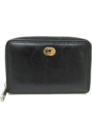 Gucci Pre-owned, unisex, Sort, ONE SIZE, Tyl, Pre-owned Laeder punge