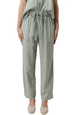 Bella Dahl Bukser, Dame, Grøn, M, Grøn Oasis Løstsiddende Tencel Bukser