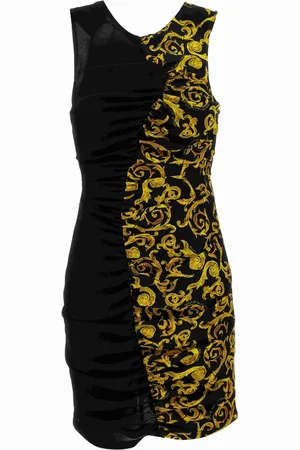 VERSACE Kjole, Dame, Sort, S, Barocco Mini Kjole