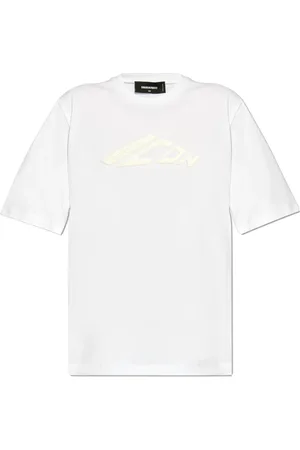 Dsquared2 Top, Dame, Hvid, 2XS, Bomuld, T-shirt med logo