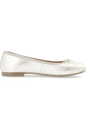 Cashott Sko, Dame, , 37 EU, Hamp, Metallic Leather Ballerina i Champagne