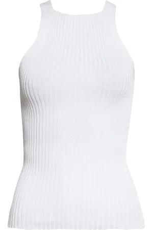 a. roege hove Top, Dame, Hvid, XS/S, Bomuld, High-Neck Cotton-Blend Top