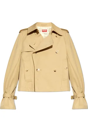 Kenzo Frakke, Dame, , 2XS, Bomuld, Kort Trenchcoat